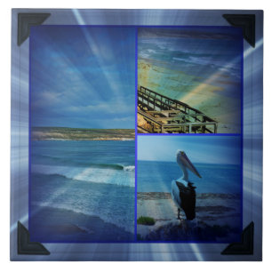 Carreau Pelican Beach Sparkle Collage,