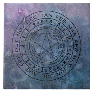 Carreau Pendule bleu pourpre