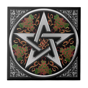Carreau Pentagone étoilé celtique de dragon