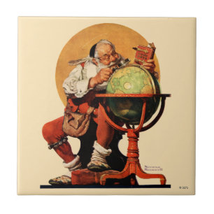 Carreau Père Noël au globe