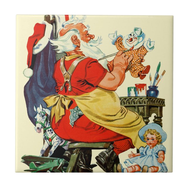 Carreau Père Noël au travail (Devant)