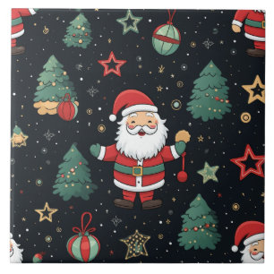 Carreau Père Noël motif - Ho ! Ho ! Ho !