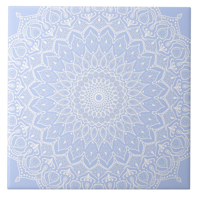 Carreau Periwinkle Mandala - Bora in Juniper Berry (Devant)