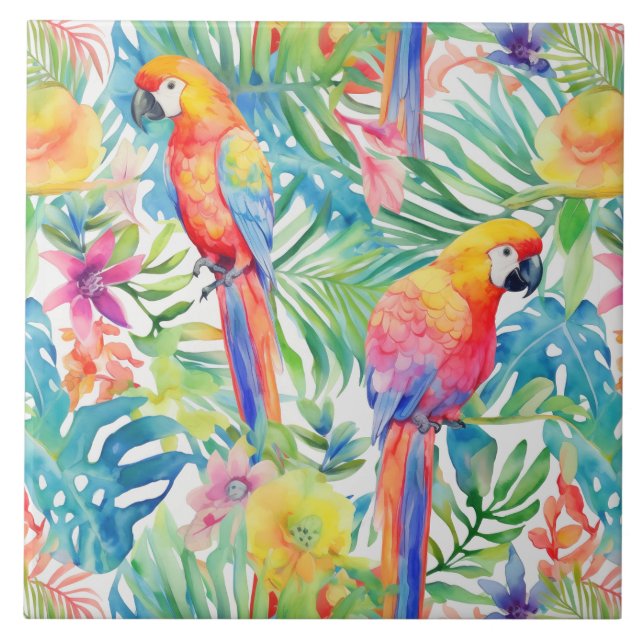 Carreau Perroquet tropical (Devant)