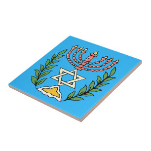 Carreau Persian Magen David Menorah