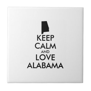 Carreau Personnalisable KEEP CALM et LOVE ALABAMA