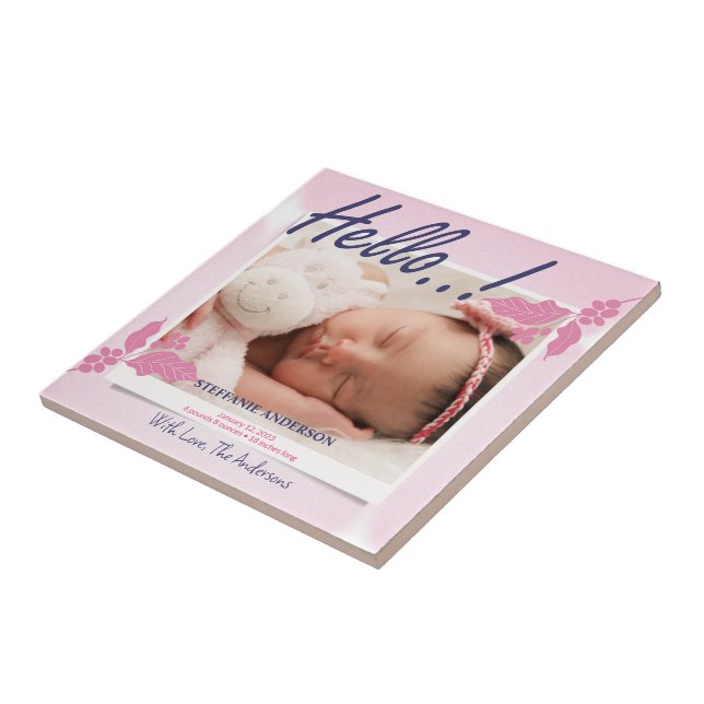 Carreau Personnaliser faire-part de naissance (Côté)