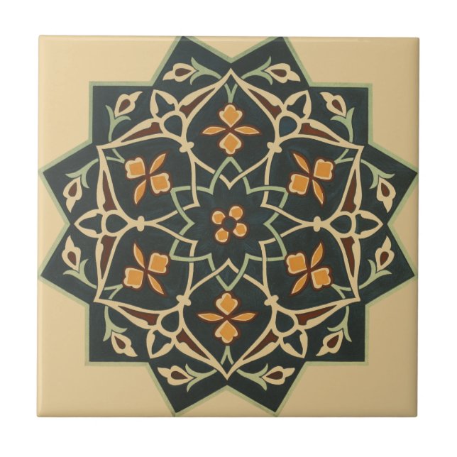 Carreau Personnaliser vintage de 1884 sur l'art ornemental (Devant)