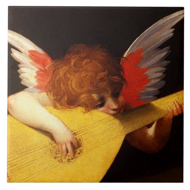 Carreau PETIT ANGEL JOUER DE LA LUTE Musique Fabriquant Ch (Devant)
