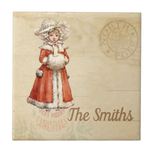 Carreau Petit Caroleur victorien Noël personnalisé