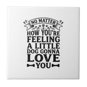 Carreau Petit Chien Amour Vous Conception de Typographie V