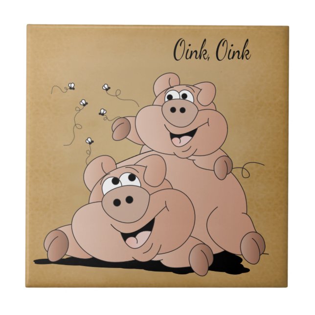 Carreau Petit Coin 🐷 Rose, Rose (Devant)