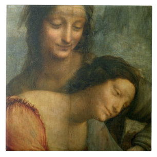 Carreau Petit groupe de la Vierge et de St Anne de la