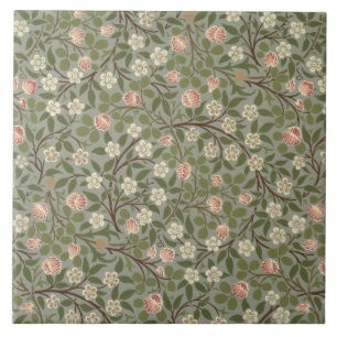 Carreau Petite conception de papier peint de fleur rose et
