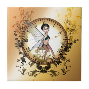 Carreau Petite fée mignonne de steampunk