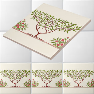 Carreau Petite frise d'arbre pour William Morris