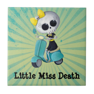 Carreau Petite Mlle Death sur le scooter