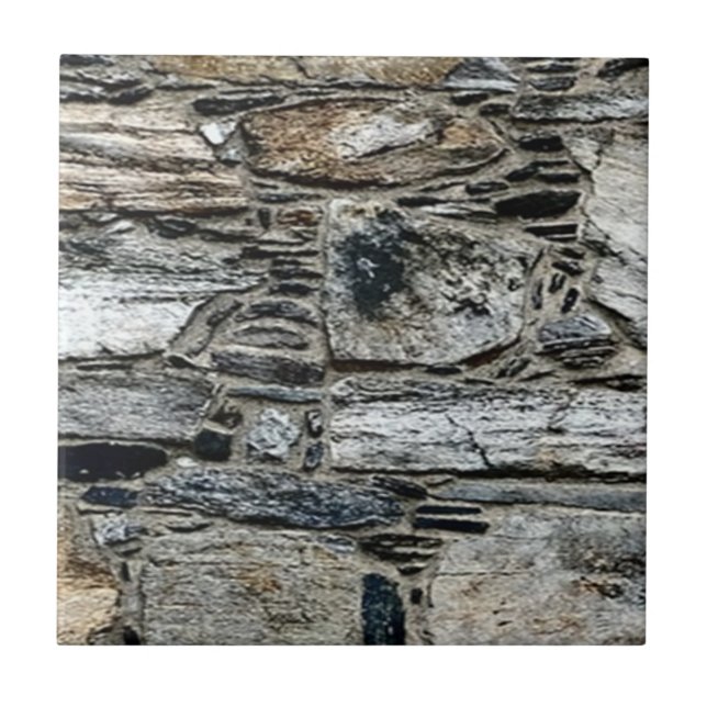 Carreau Petite mosaïque en céramique à motifs de pierre -  (Devant)