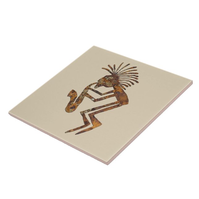 Carreau Pétroglyphe de joueur de saxophone (Côté)