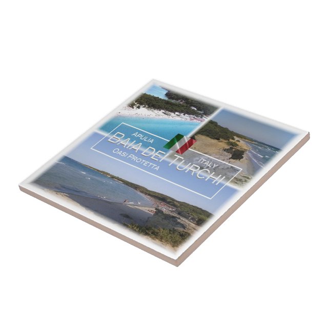 Carreau PGL006 BAIA DEI TURCHI, Pouilles, Italie, (Côté)