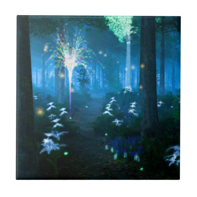 Carreau Phantastes : Nuit en Carrelage Fairy / Trivet (Devant)