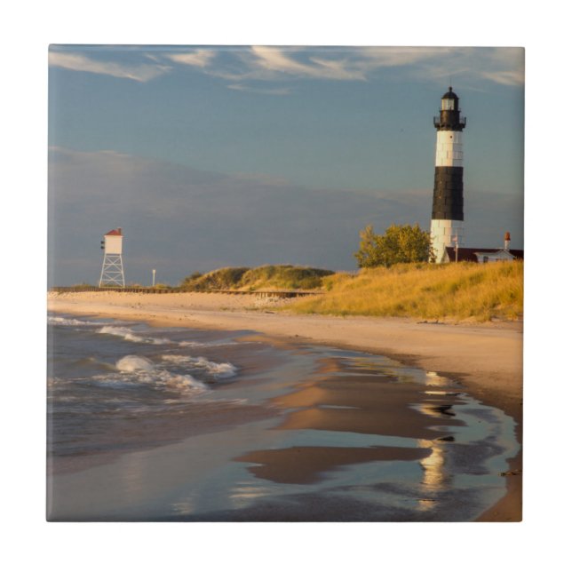 Carreau Phare Big Sable Point Sur Le Lac Michigan 2 (Devant)