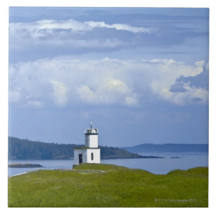 Carreau Phare de point de bétail sur l'île de San Juan, 