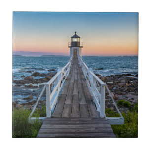 Carreau Phare de point de Marshall au coucher du soleil