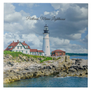 Carreau phare de Portland, Maine (étiqueté)