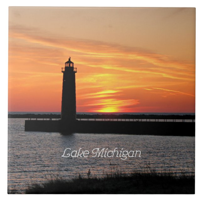 Carreau Phare du lac Michigan (Devant)