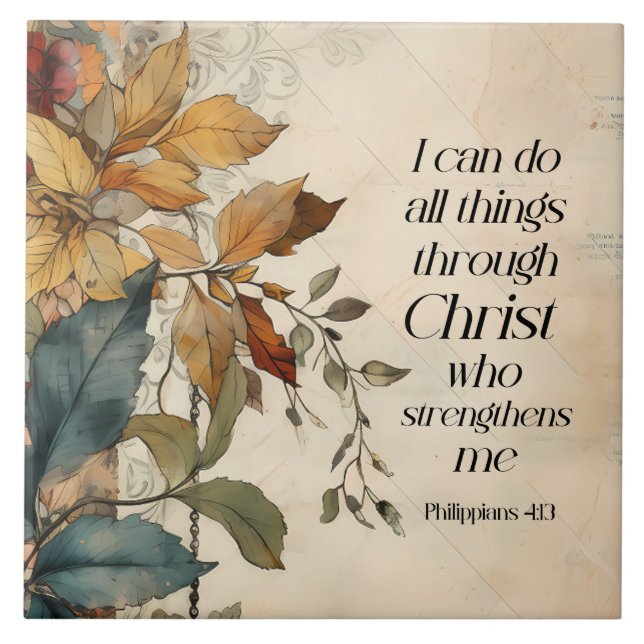 Carreau Philippiens 4:13 Toutes les choses par la Bible du (Devant)