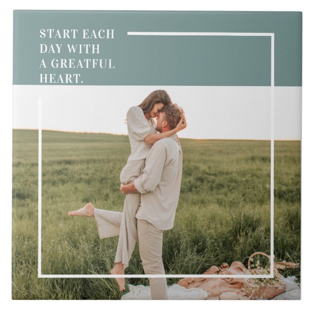 Carreau Photo moderne Green Famille Jolie Cadeau (Devant)