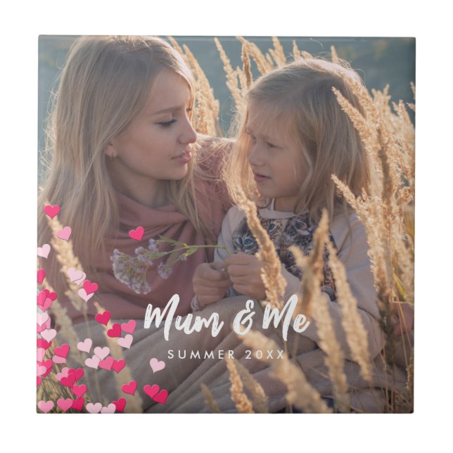 Carreau Photo Personnalisée Écriture Moderne Écrits Éparpi (Devant)