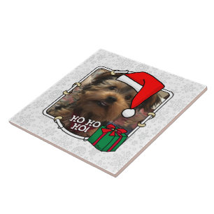 Carreau Photo personnalisée Noël Père Noël Pet HO HO HO HO