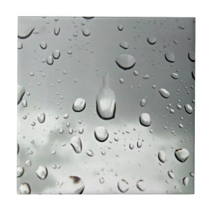 Carreau Photographie de gouttes de pluie
