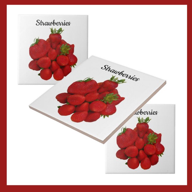 Carreau Photographie des fraises rouges (Créateur téléchargé)