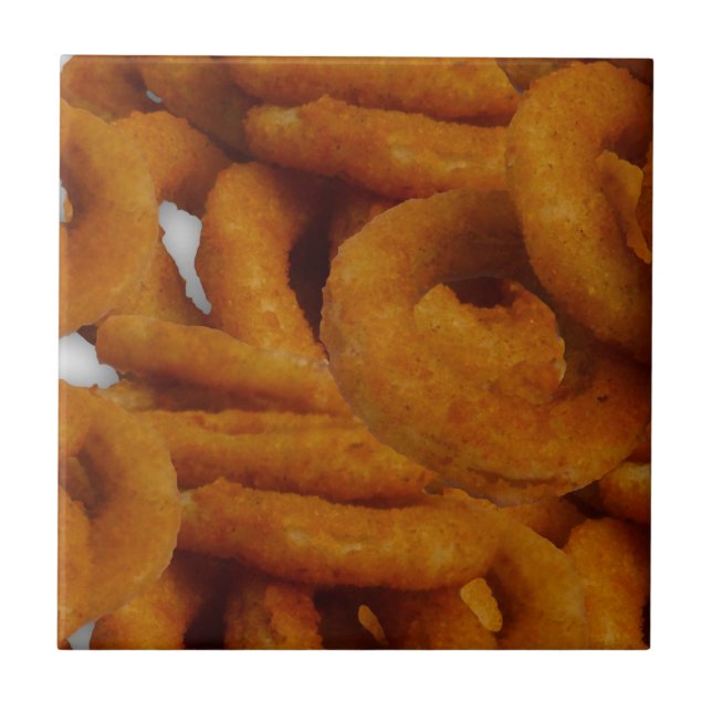 Carreau Photographie d'or frite d'anneaux d'oignon (Devant)