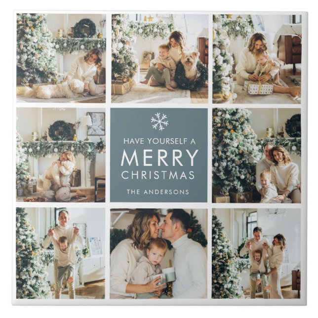 Carreau Photos Multi Holiday | Merry Christmas | (Devant)