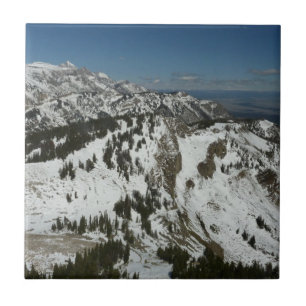 Carreau Pics neigeux des monts Grand Teton I Photographie