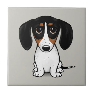 Carreau Piebald Dachshund  Carrelage en céramique de chien
