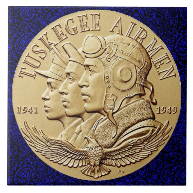 CARREAU PIÈCE DE MONNAIE D'AVIATEURS DE TUSKEGEE (Devant)