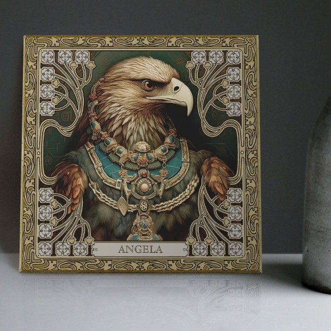 Carreau Pièce Retournante Tribale Eagle Spirit personnalis (Créateur téléchargé)