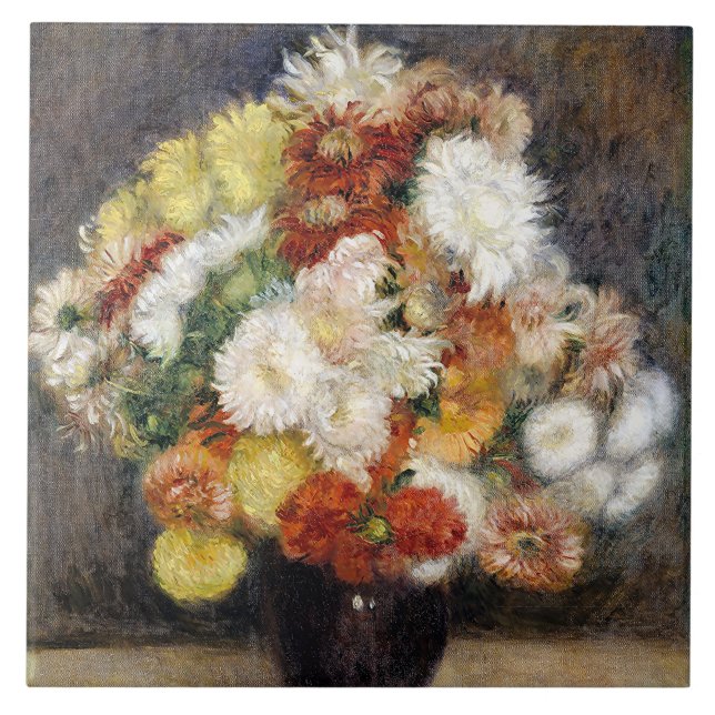 Carreau Pierre-Auguste Renoir Bouquet de Chrysanthèmes (Devant)