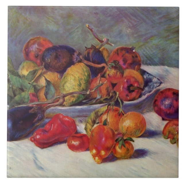 Carreau Pierre Auguste Renoir La vie morte avec des fruits (Devant)