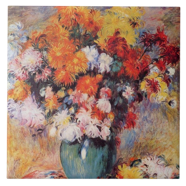 Carreau Pierre-Auguste Renoir Vase de Chrysanthèmes (Devant)
