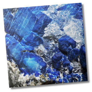 Carreau Pierre bleue de minerai de Geode d'Aqua lumineux