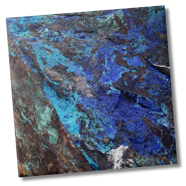 Carreau Pierre de marbre bleu élégant (Stylish Unique Dark Blue Turquoise Mineral Stone Tile)
