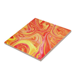 Carreau Pierre de marbre jaune orange - Art Texture Abstra