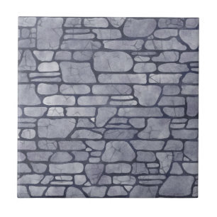Carreau Pierre dessinée à la main moderne Gris et noir Sal