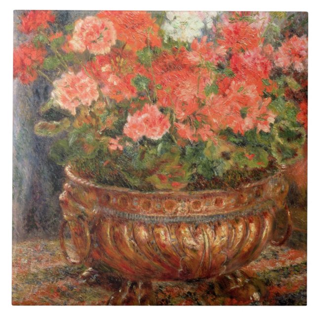 Carreau Pierre géraniums de Renoir un | dans un bassin de (Devant)